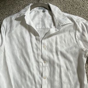 Foxcroft Button Down Shirt | white Long Sleeve | Wrinkle Free | Size 4